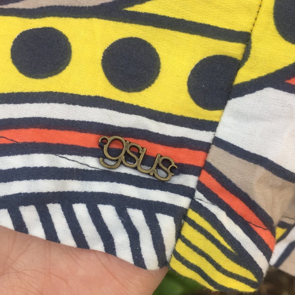 Gsus geometric print light cotton tunic - size L - Picture 4 of 8